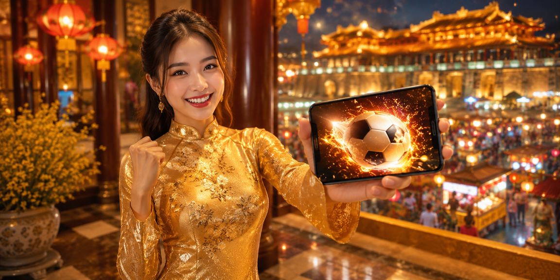Người dùng Huế mặc áo dài trải nghiệm casino di động và phân tích kèo