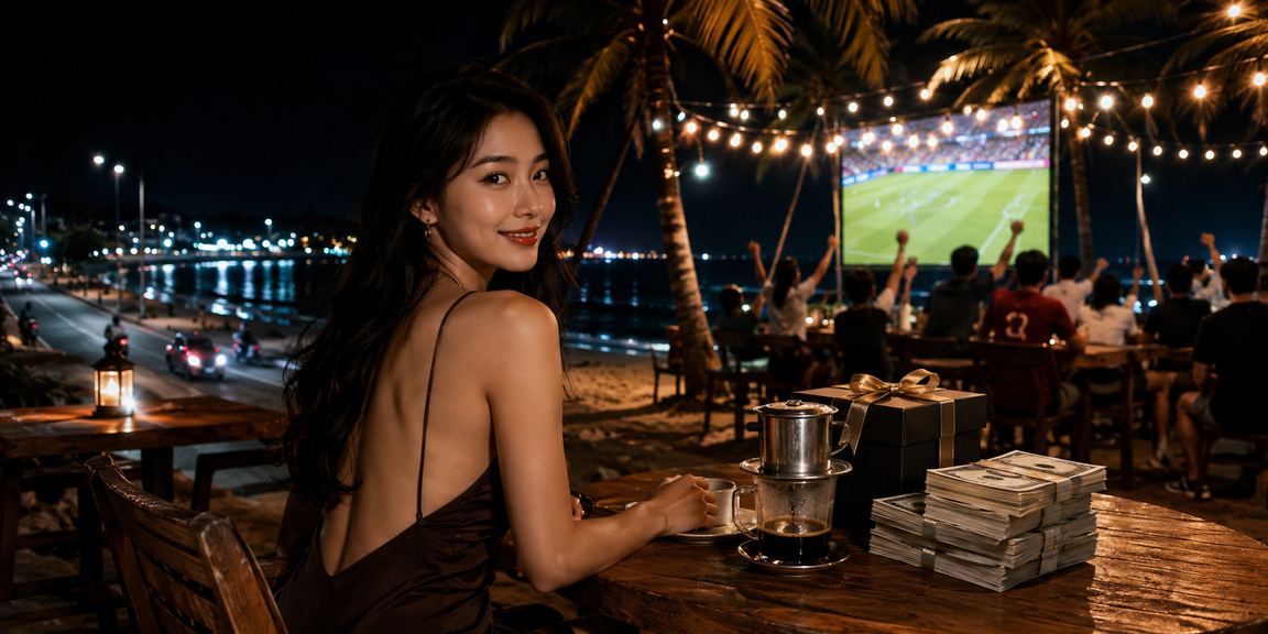 Người dùng kgef06sm tại Phan Thiết nhâm nhi cà phê và xem kết quả cá cược
